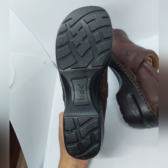 BORN Toby Duo Womens Shoes 10M Brown Slip On Mule Clog Loafer Leather Comfy - Picture 11 of 13